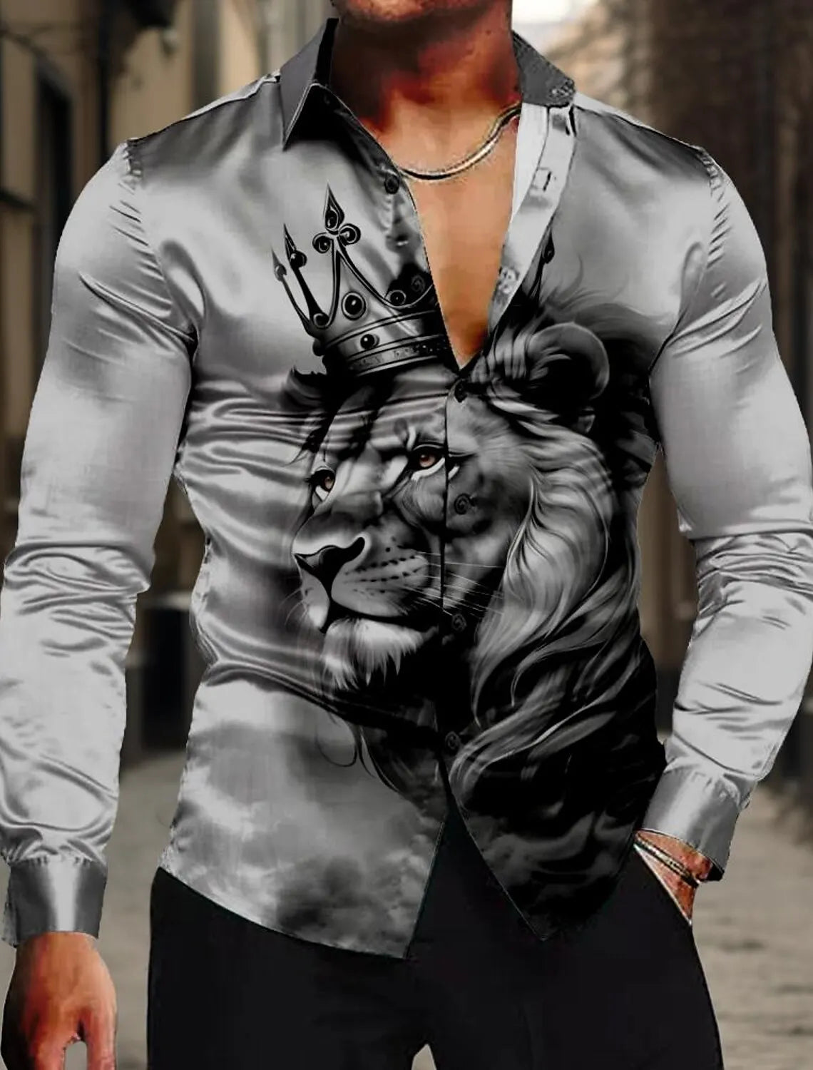 Lion King Men’s Satin Shirt